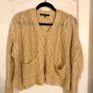 Cropped knit sweater